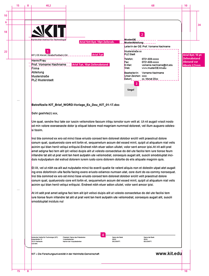 Aufbau Office-Briefvorlage